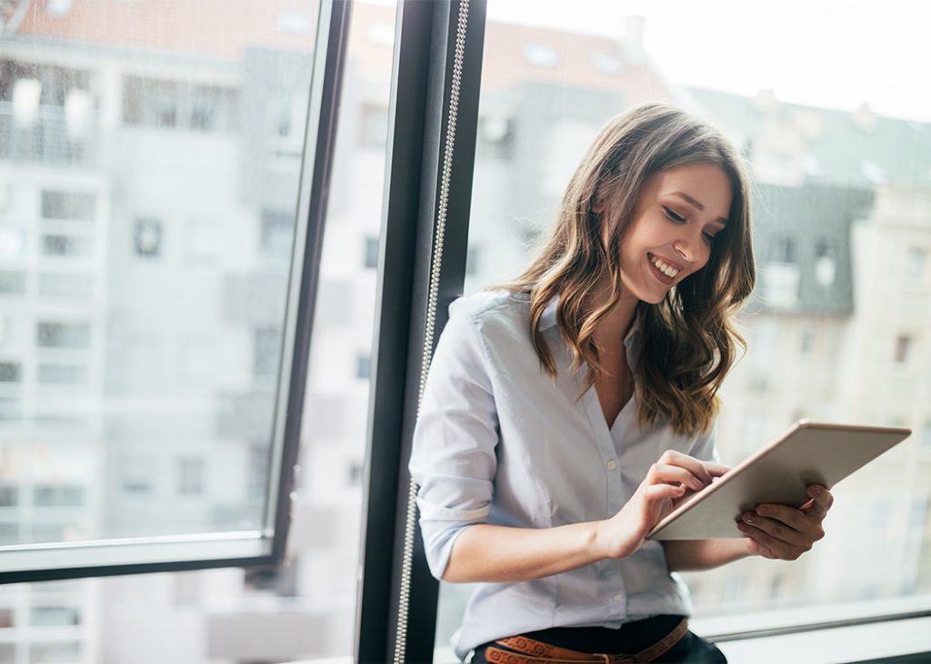 Employee happy that her company provides TELACHAP for her to use